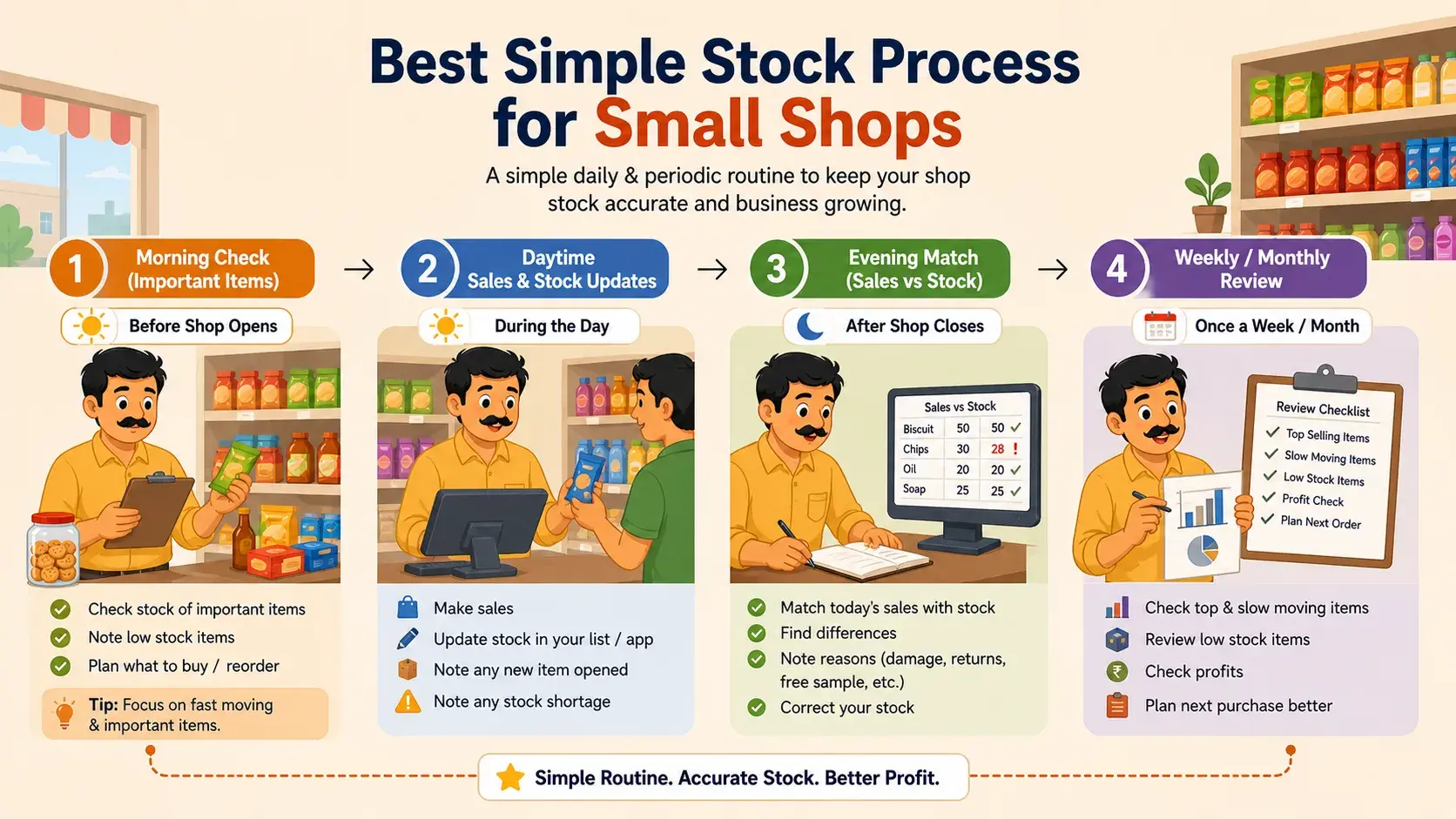 Best Simple Stock Process for Small Shops